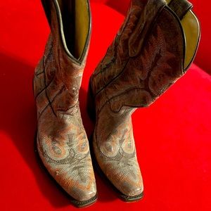 Corral Mid calf multi color cowboy boots.